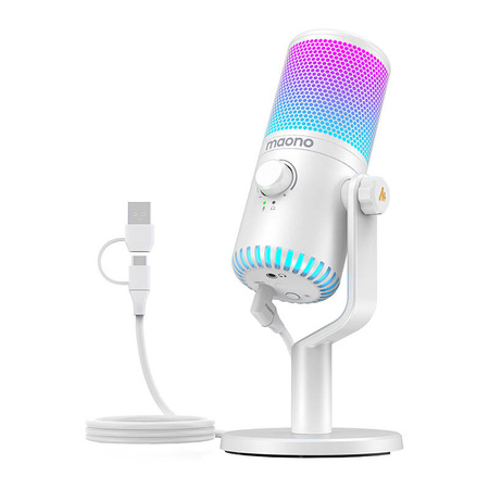 MAONO MIKROFON GAMINGOWY PODCASTOWY DM30RGB DO KOMPUTERA PODŚWIETLENIE RGB