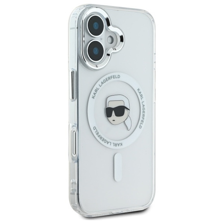 KARL LAGERFELD ETUI HARDCASE DO IPHONE 16 6.1 DO MAGSAFE METAL KARL HEAD
