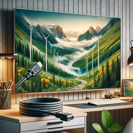 CO2 ADAPTER VGA DO HDMI KABEL PRZEJŚCIÓWKA KONWERTER FULL HD 1080P 60HZ