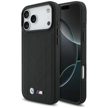 BMW ETUI M QUILTED LOGO DO IPHONE 17 PRO MAX MAGSAFE LUKSUSOWA OCHRONA