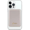 Powerbank indukcyjny Guess MagSafe Metal Script Logo 15W 5000mAh - złoty