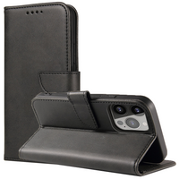 Etui portfel z klapką podstawką do iPhone 15 Pro Magnet Case - czarne