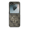 Guess GUHCZF64GMGBR Z Flip6 F741brązowy/brown Leather 4G Metal Logo