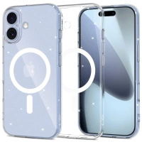 Etui Tech-Protect FlexAir MagSafe na iPhone 17- przezroczysto-brokatowe
