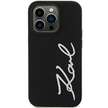 Etui Karl Lagerfeld KLHCN61SKSVGK na iPhone 11 / Xr - czarne Silicone Signature