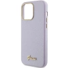 Etui Guess Glitter Glossy Script do iPhone 15 Pro - liliowe