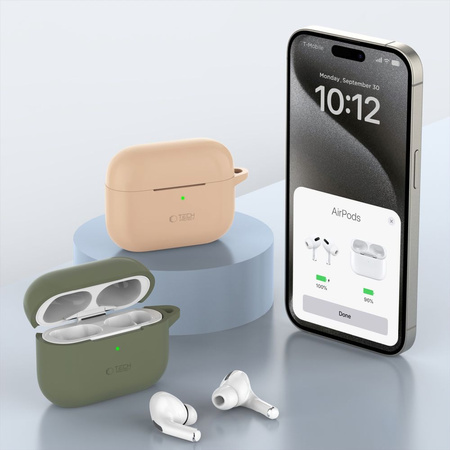 TECH-PROTECT ETUI SILIKONOWE DO APPLE AIRPODS PRO 1 2 Z HAKIEM BEZPIECZNYM