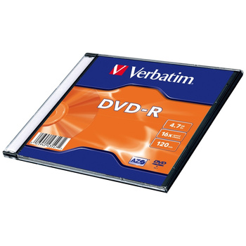 VERBATIM PŁYTA DVD-R 4.7GB 16X AZO DO KOMPUTER PC MACBOOK 1SZT NAGRYWANIE