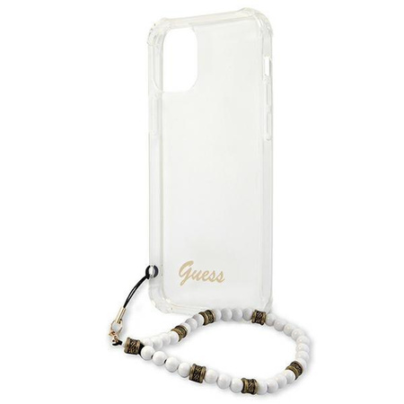 Guess GUHCP12MKPSWH iPhone 12/12 Pro 6,1" Transparent hardcase White Pearl