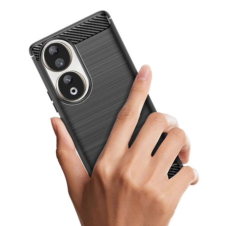 HURTEL ETUI SILIKONOWE CARBON CASE DO HONOR 90 ELASTYCZNE POKROWIEC CZARNY