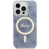 Etui Guess IML 4G MagSafe na iPhone 15 Pro Max - niebieskie