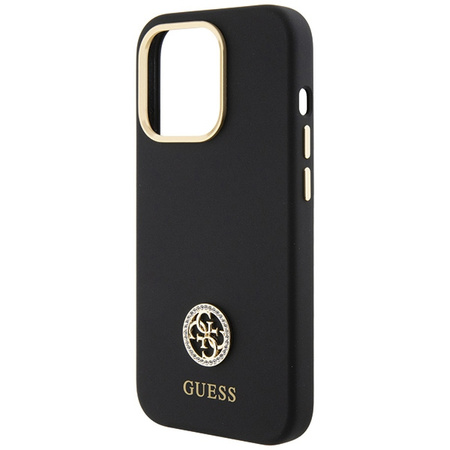 GUESS POKROWIEC HARDCASE DO IPHONE 15 PRO MAX 6.7 SILIKONOWY LOGO STRASS 4G