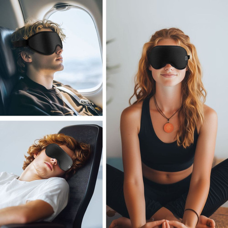 TECH-PROTECT MASKA NA OCZY EYESHADE DO OCHRONY PRZED ŚWIATŁEM MATOWA CZARNA
