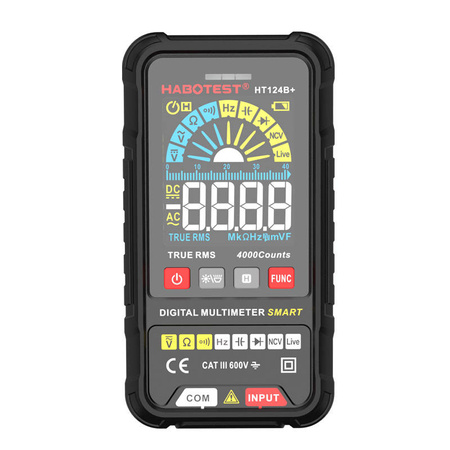 HABOTEST CYFROWY MULTIMETR UNIWERSALNY DO NAPIĘĆ PRĄDU I OPORÓW HT124B+