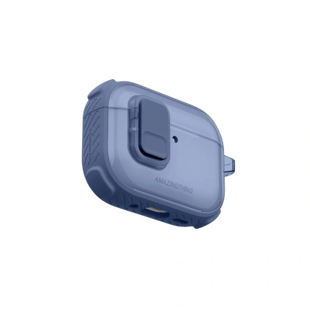 Etui AMAZINGTHING Titan Pro Mag Case Clear do AirPods Pro 3 - niebieskie