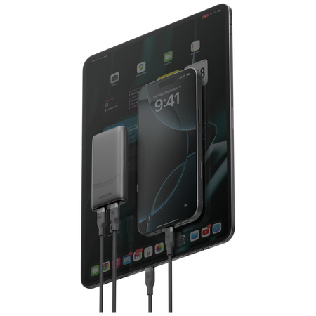 Ładowarka sieciowa Energea TravelWorld   Edge 65W 2xUSB-C PD/PPS/QC3.0 (US/UK/EU) grafitowy