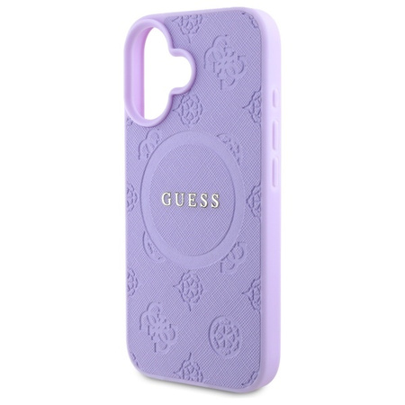 GUESS HARDCASE DO IPHONE 16 PLUS DO MAGSAFE SAFFIANO PEONY CLASSIC LOGO