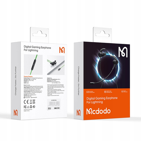 Mcdodo Headphones With Microphone Gaming for iPhone , Black