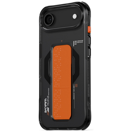 Etui Skinarma Haxa do iPhone Air         Magnetic Charging + Grip Stand grafitowy
