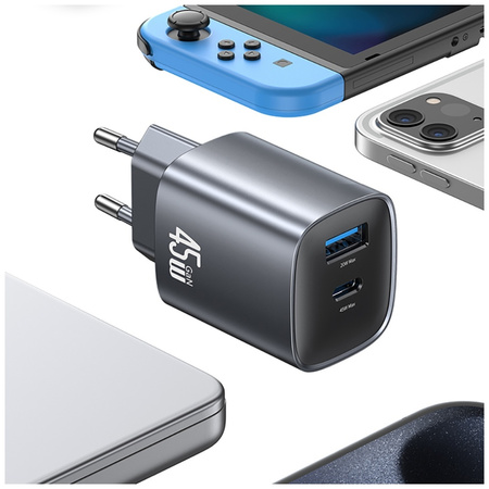 USAMS ŁADOWARKA SIECIOWA GA70 DO APPLE IPHONE 12 13 14 45W PD USB-A