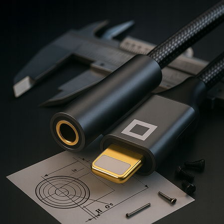 CO2 PRZEJŚCIÓWKA ADAPTER LIGHTNING MINI JACK 3,5MM KABEL DO IPHONE 12 13 14