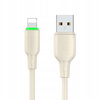 MCDODO ŁADOWARKA KABEL USB LIGHTNING SZYBKIEGO ŁADOWANIA DO IPHONE 1M LED BEŻOWY