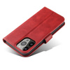 Etui portfel z klapką podstawką do iPhone 15 Pro Max Magnet Case - czerwone