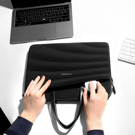 INNOSTYLE DAMSKA TORBA NA LAPTOPA 13 14 WODOODPORNA CARRYLITE SLIM CZARNA