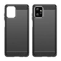 Carbon Case etui do Motorola Moto G Power 2023 elastyczny silikonowy karbonowy pokrowiec czarne