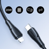 Joyroom kabel USB C - Lightning 20W Surpass Series do szybkiego ładowania i transferu danych 1,2 m czarny (S-CL020A11)