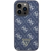Etui Guess 4G Triangle Metal Logo na iPhone 15 Pro Max - niebieskie
