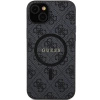 Etui Guess 4G Collection Leather Metal Logo MagSafe na iPhone 15 / 14 / 13 - czarne
