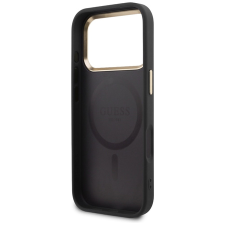 Etui Guess Perforated 4G MagSafe do iPhone 17 Pro czarny