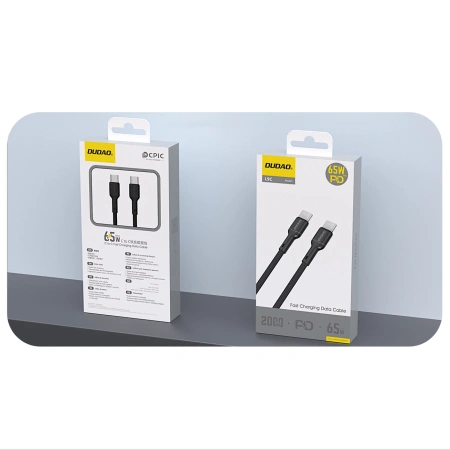 DUDAO KABEL L9C 65W USB-C DO USB-C DO TELEFONÓW 1M WYSOKA WERSJA