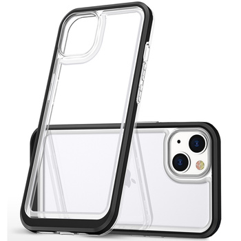 HURTEL CLEAR 3IN1 ETUI DO IPHONE 14 SILIKONOWY POKROWIEC Z RAMKĄ OCHRONNY