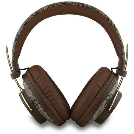 Słuchawki nauszne Guess Bluetooth ENC    Metal 4G Logo brązowy
