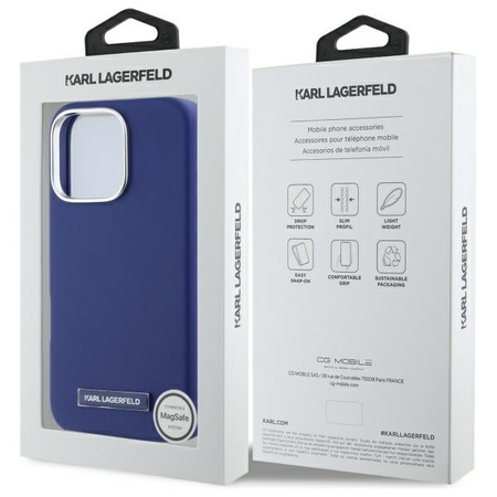 KARL LAGERFELD POKROWIEC Z METALOWĄ PŁYTĄ DO MAGSAFE DO IPHONE 16 PRO 6.3