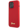 Etui Guess GUHCP13XLSLMGRE na iPhone 13 Pro Max 6.7" czerwony/burgundy Silicone Vintage Gold Logo