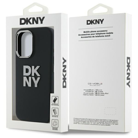 DKNY ETUI HARDCASE LIQUID SILICONE DO IPHONE 16 6.1 Z LOGO WYSOKIEJ
