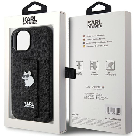 KARL LAGERFELD ETUI CASE DO IPHONE 15 14 13 6.1 CHOUPETTE PINS Z GRIPSTAND