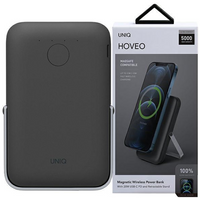 UNIQ Powerbank Hoveo 5000mAh USB-C 20W PD Fast charge Wireless Magnetic szary/charcoal grey
