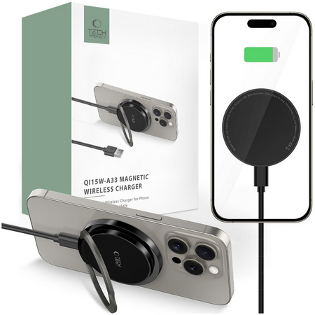 TECH-PROTECT QI15W-A33 ŁADOWARKA DO MAGSAFE WIRELESS 15W CHARGER NA TELEFON