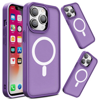 Magnetyczne etui z MagSafe Color Matte Case do iPhone 15 Plus - fioletowe