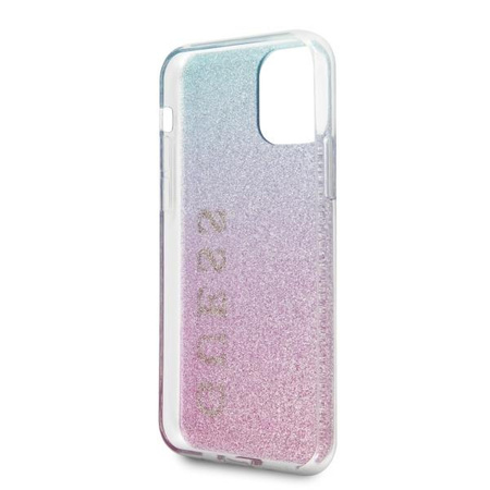 Guess GUHCN58PCUGLPBL iPhone 11 Pro różowo-niebieski/pink blue hard case Glitter Gradient