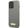 Guess GUHMP13LSPLG iPhone 13 Pro / 13 6,1" szary/grey hard case Silicone Logo Plate MagSafe