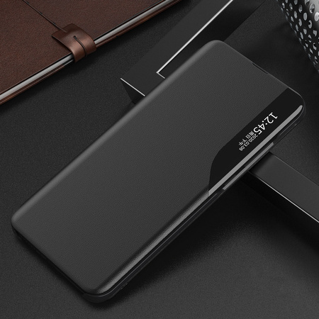 Eco Leather View Case etui do Xiaomi Redmi 11A / Poco C55 / Redmi 12C z klapką podstawka czarne