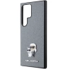 Etui Karl Lagerfeld Saffiano Karl&Choupette Metal Pin na Samsung Galaxy S24 Ultra - szare