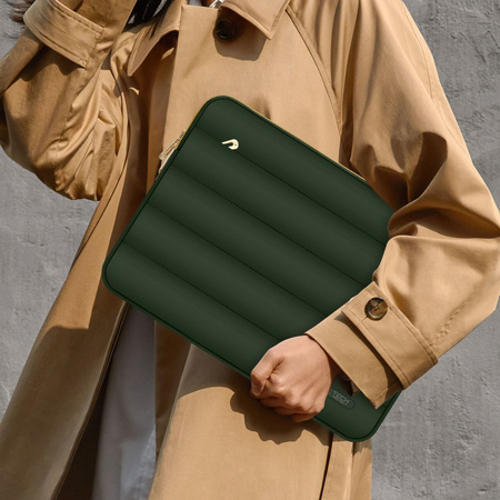 TECH-PROTECT ETUI POKROWIEC 15 16 CALI DO LAPTOPA ARMY GREEN ANTYWSTRZĄSOWE