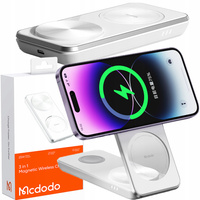 3in1 QI Docking Station for iPhone, Airpods, Watch, white, McDodo