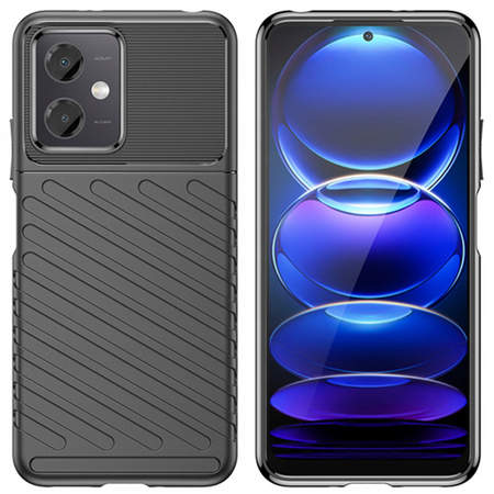 Thunder Case etui Xiaomi Poco X5 5G / Redmi Note 12 5G silikonowy pancerny pokrowiec czarne